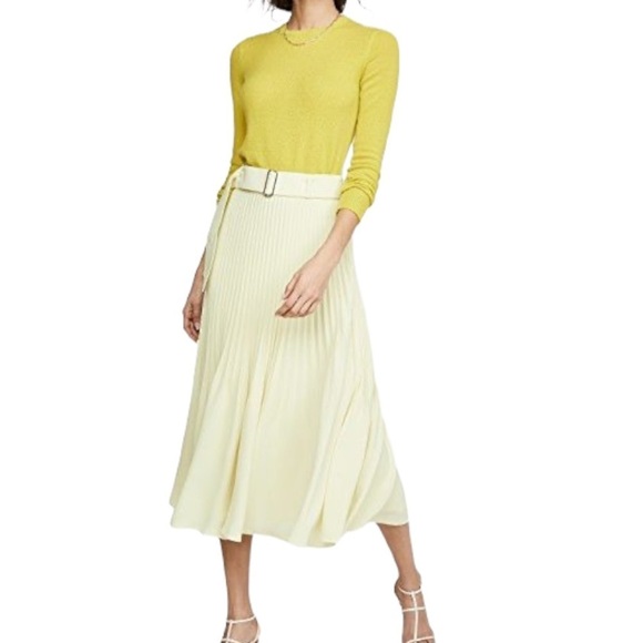 Club Monaco Lime Green Midi length Skirt - Picture 3 of 13
